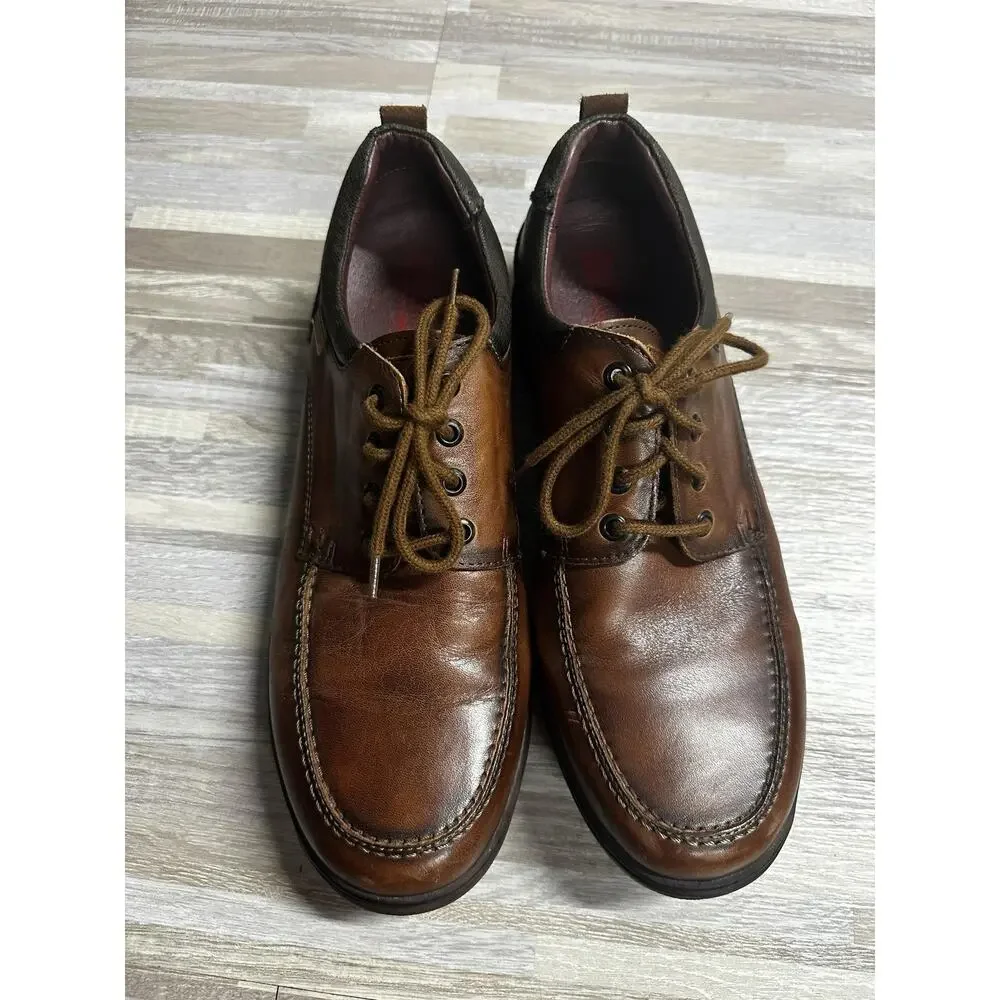 Pikolinos Mens Brn Leather Airgonomic Lace Up Sneakers Sz 10